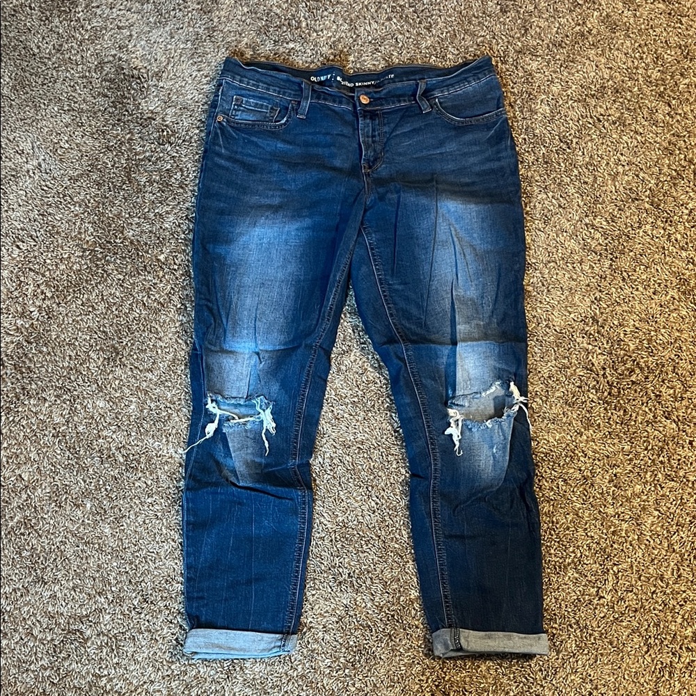 Old Navy Dark Blue Boyfriend Jeans